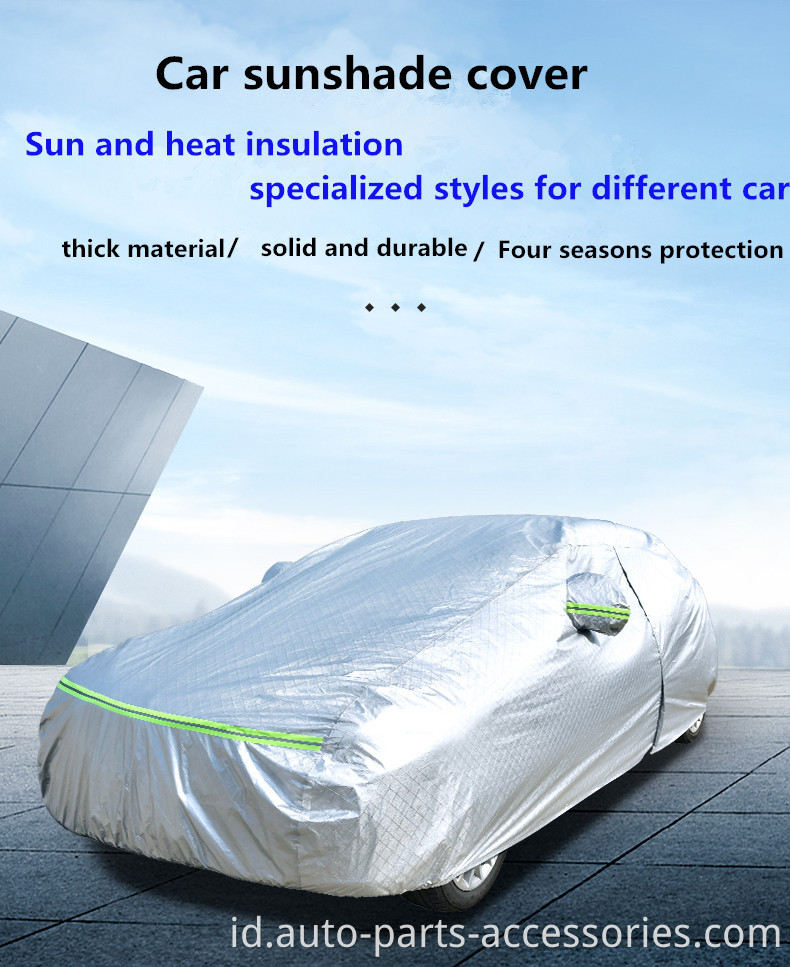 Waterproof Winter Windshield Salju Penutup Salju 210D Anti-Frost Outdoor Elastic Car Cover